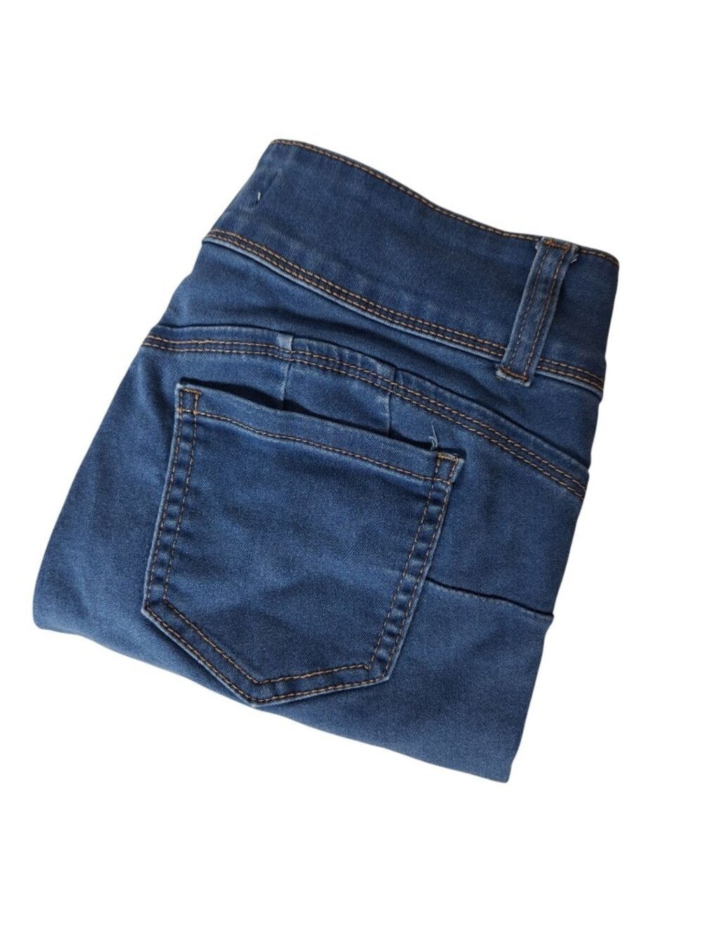 Wax Jean Bermuda Denim Shorts High Waisted Blue Small
